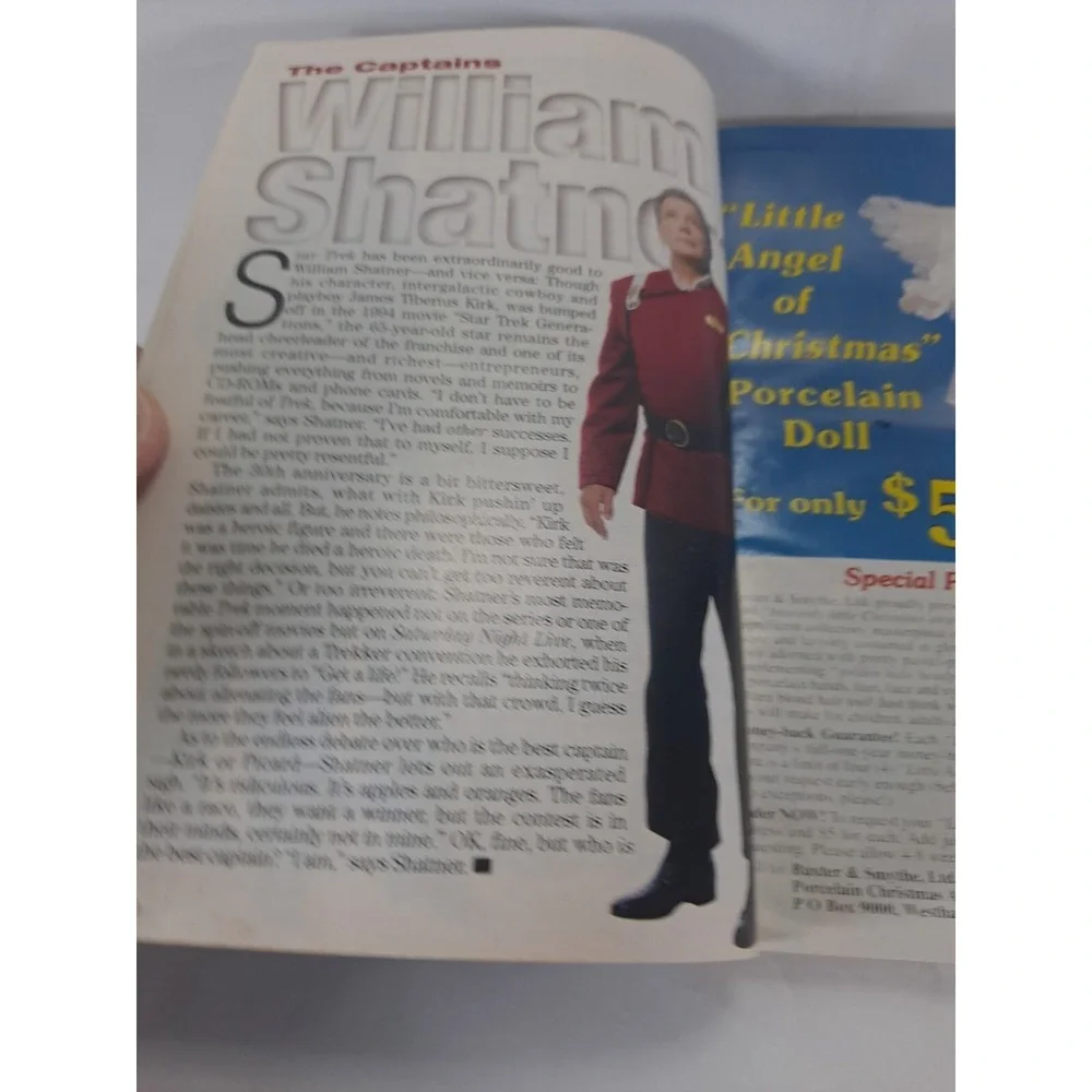 Lot Of 2 Star Trek‎ TV Guide Kirk 1996 TNG Crew (1994) Fair Condition